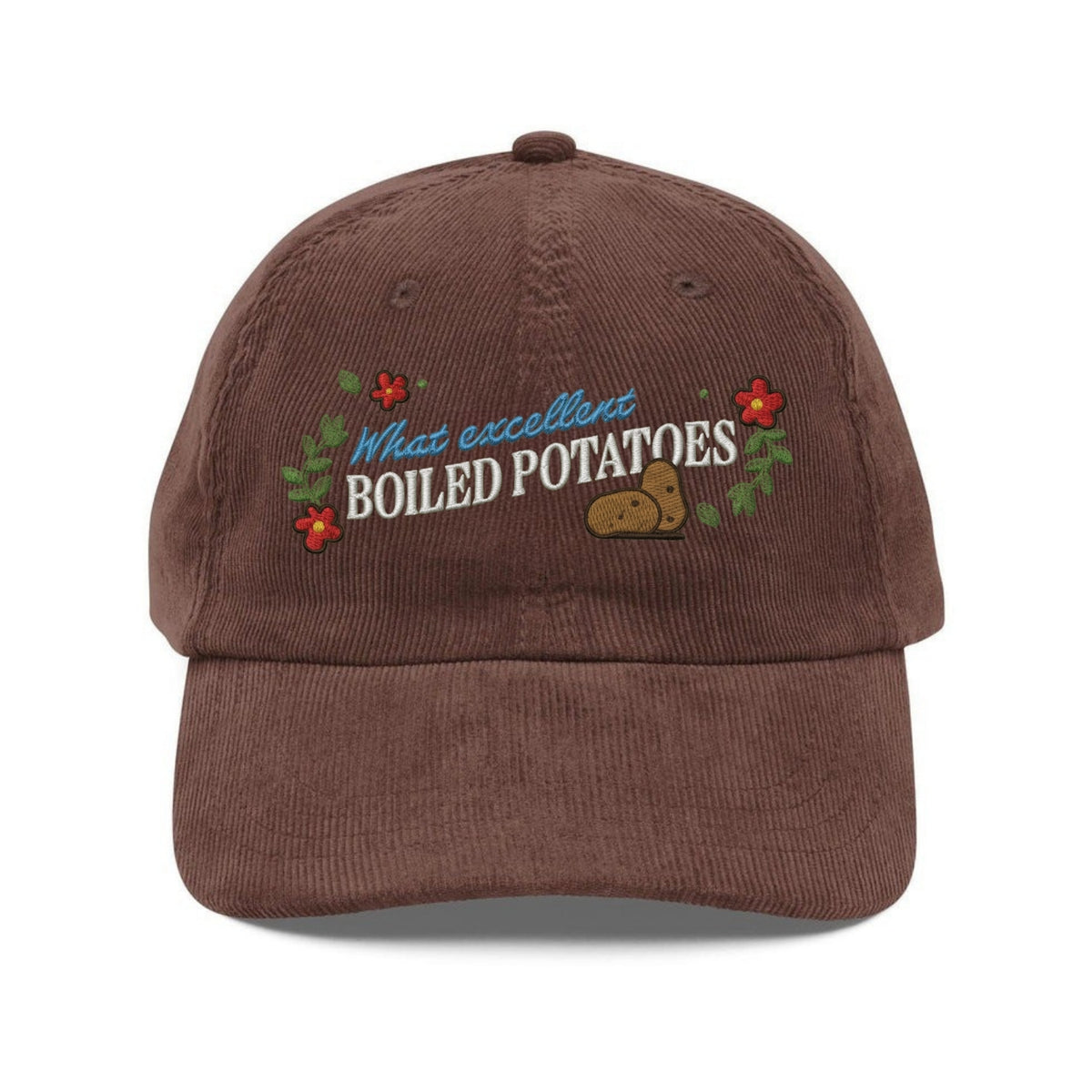 Custom Embroidered Boiled Potatoes Meme Hat