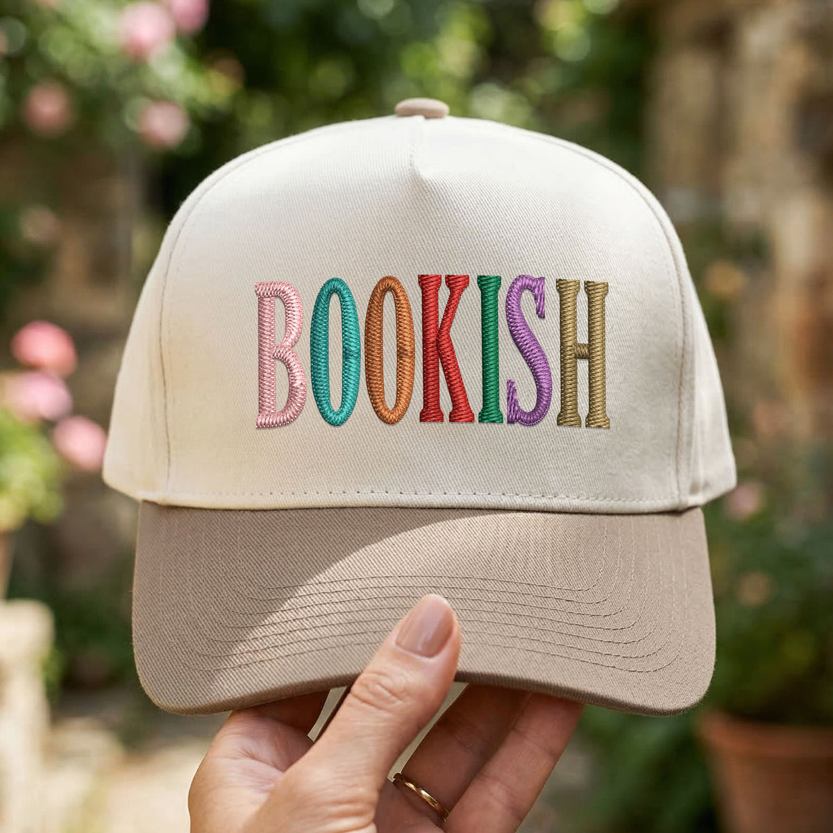 Custom Embroidered Bookish Rainbow Snapback Hat