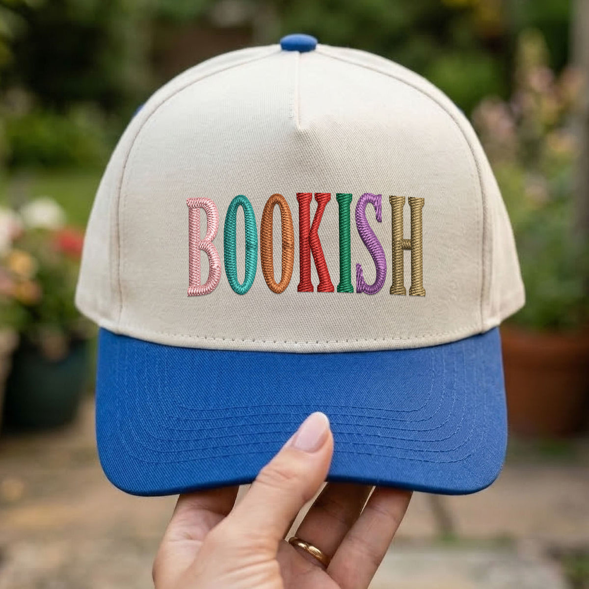 Custom Embroidered Bookish Rainbow Snapback Hat