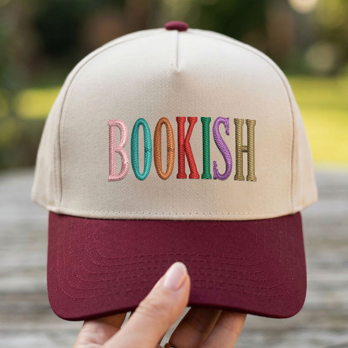 Custom Embroidered Bookish Rainbow Snapback Hat