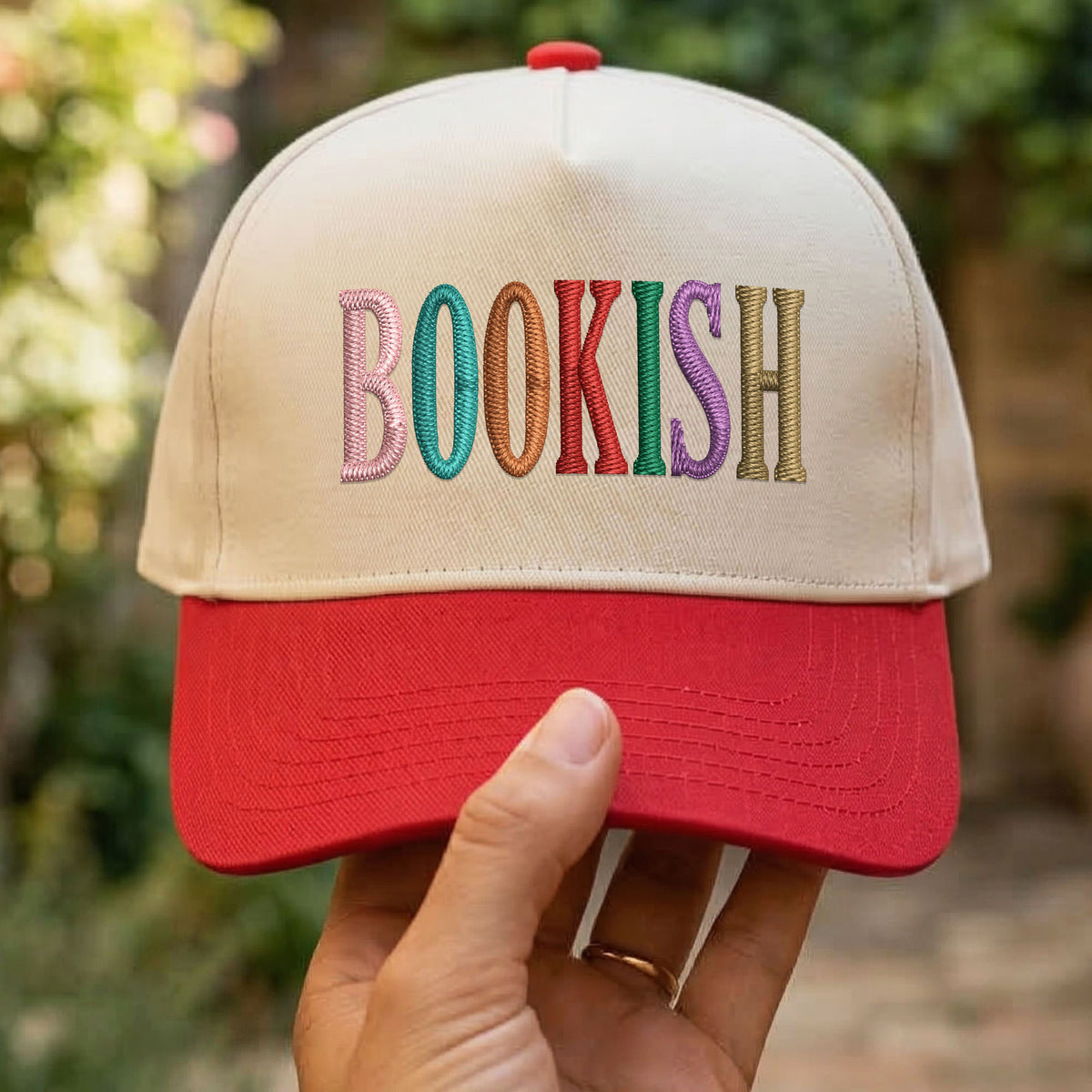 Custom Embroidered Bookish Rainbow Snapback Hat