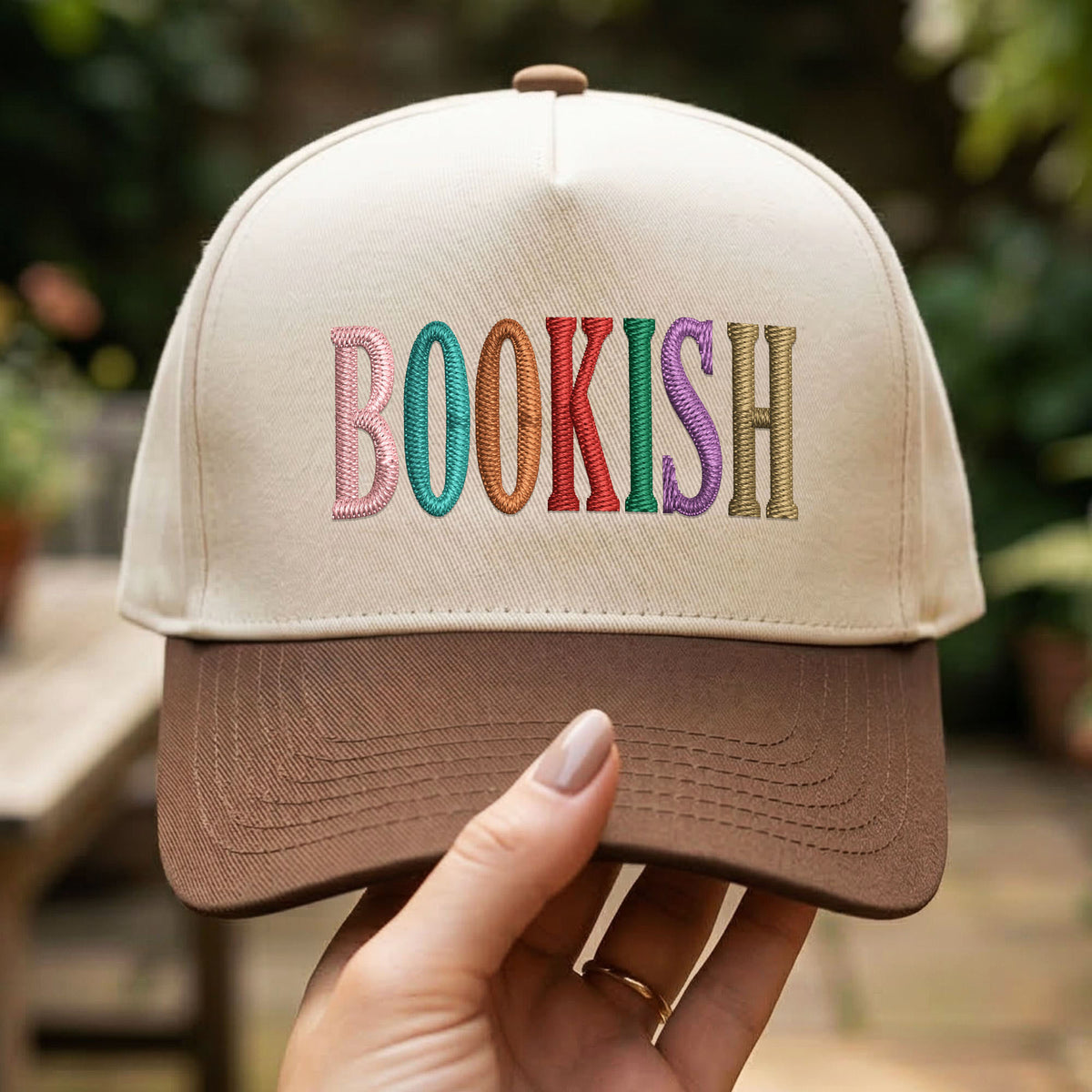 Custom Embroidered Bookish Rainbow Snapback Hat