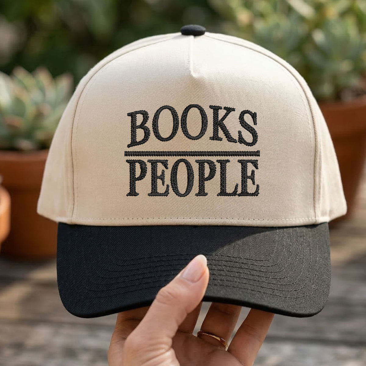 Custom Embroidered Books/People Snapback Hat