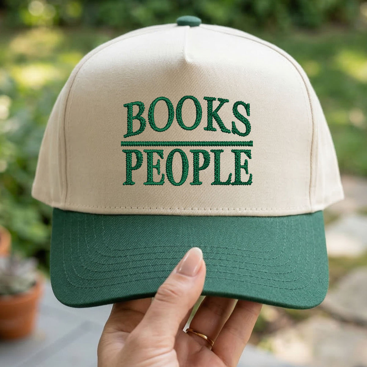 Custom Embroidered Books/People Snapback Hat