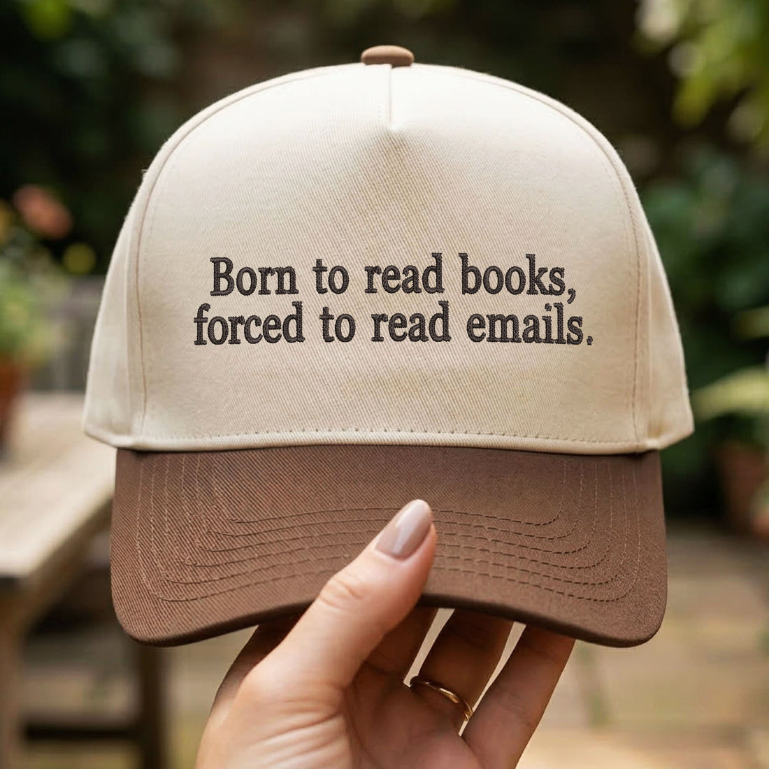 Custom Embroidered Born To Read Books Snapback Hat