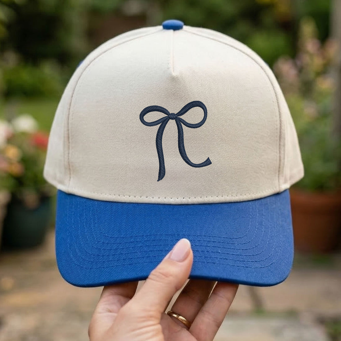 Custom Embroidered Bow Snapback Hat