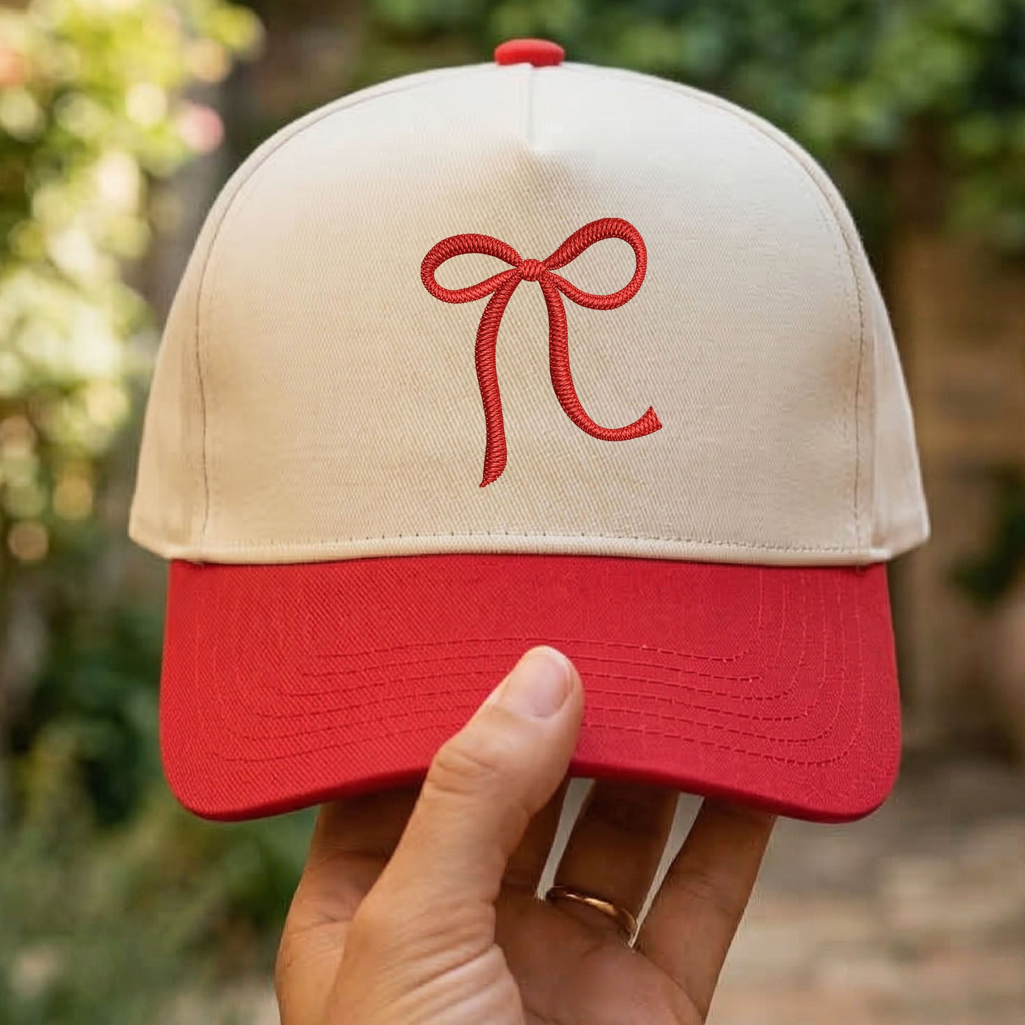 Custom Embroidered Bow Snapback Hat