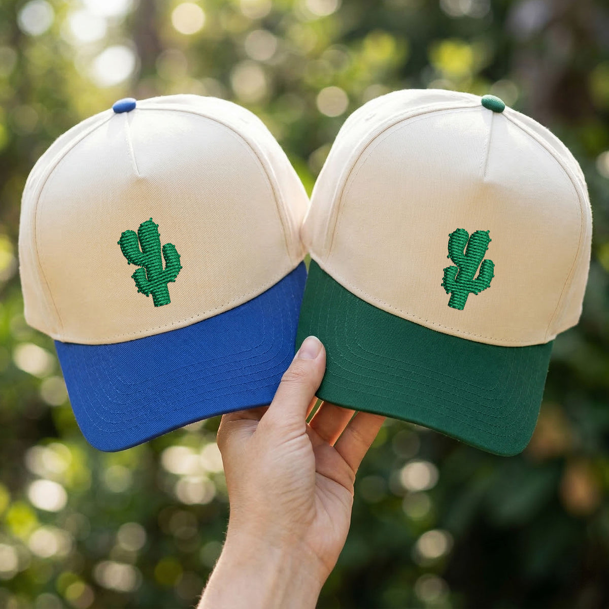 Custom Embroidered Cactus Snapback Hat