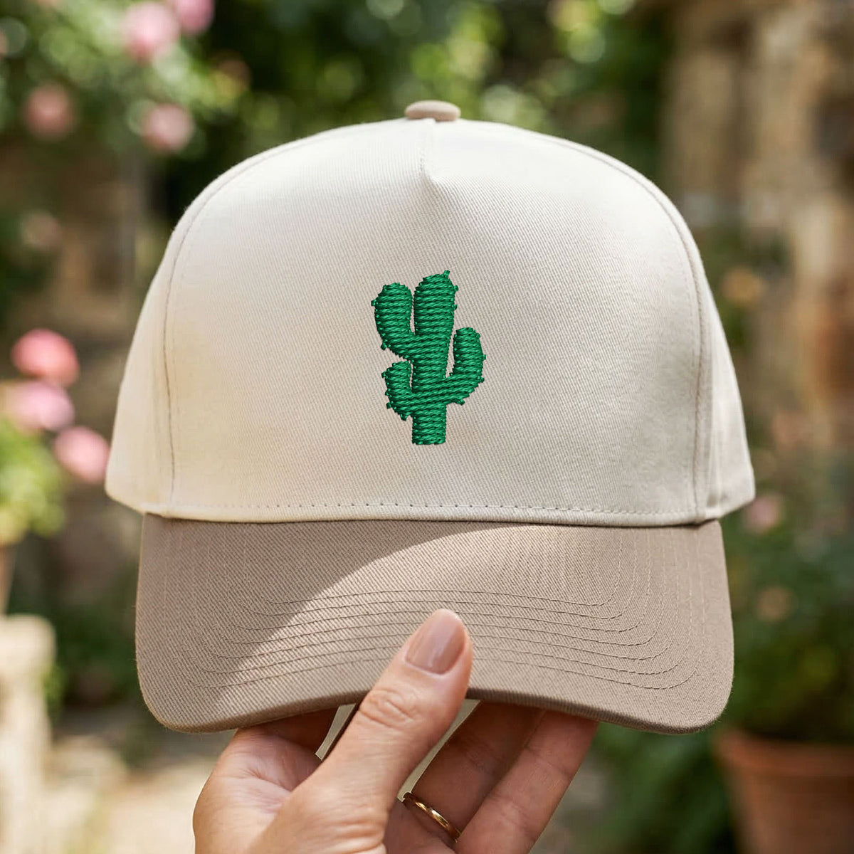 Custom Embroidered Cactus Snapback Hat