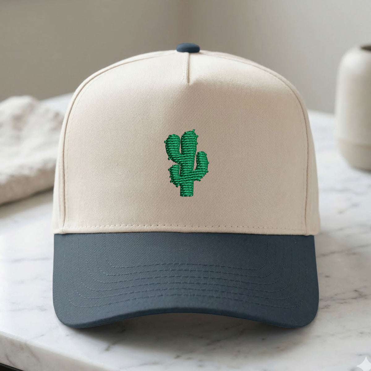 Custom Embroidered Cactus Snapback Hat
