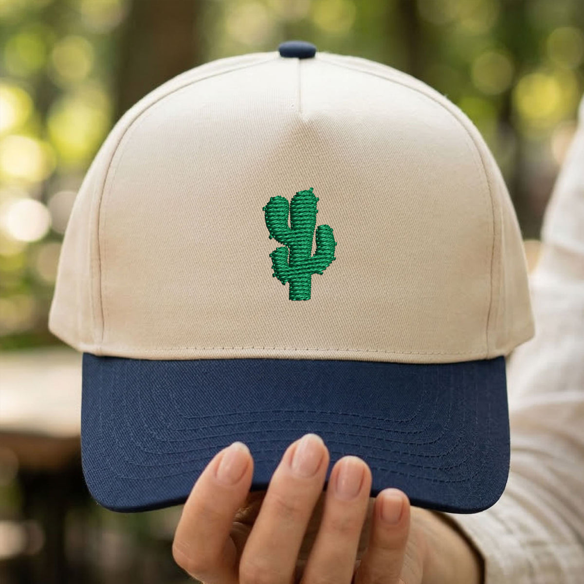 Custom Embroidered Cactus Snapback Hat