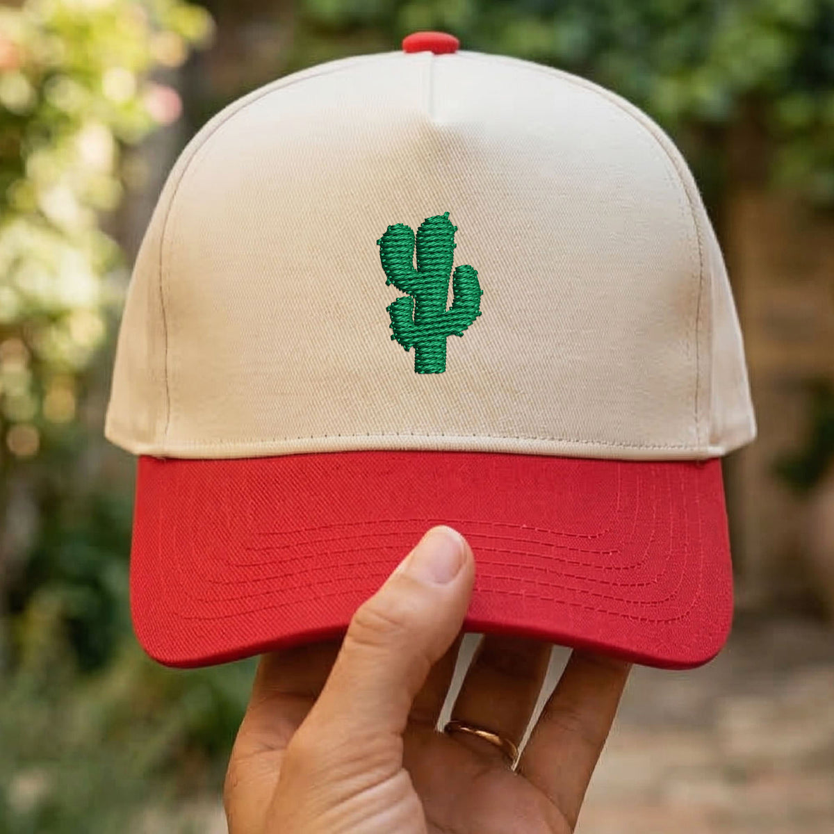 Custom Embroidered Cactus Snapback Hat