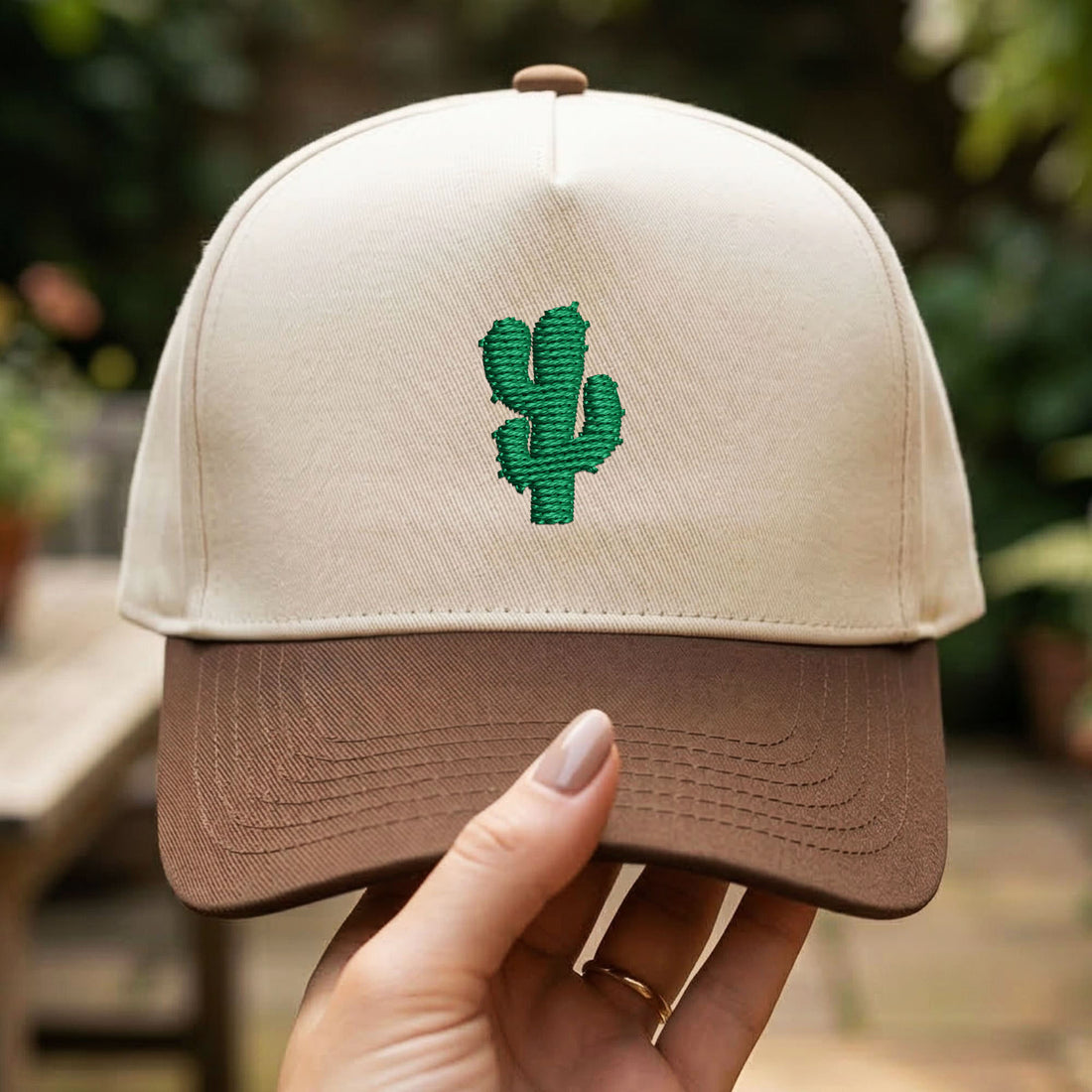 Custom Embroidered Cactus Snapback Hat
