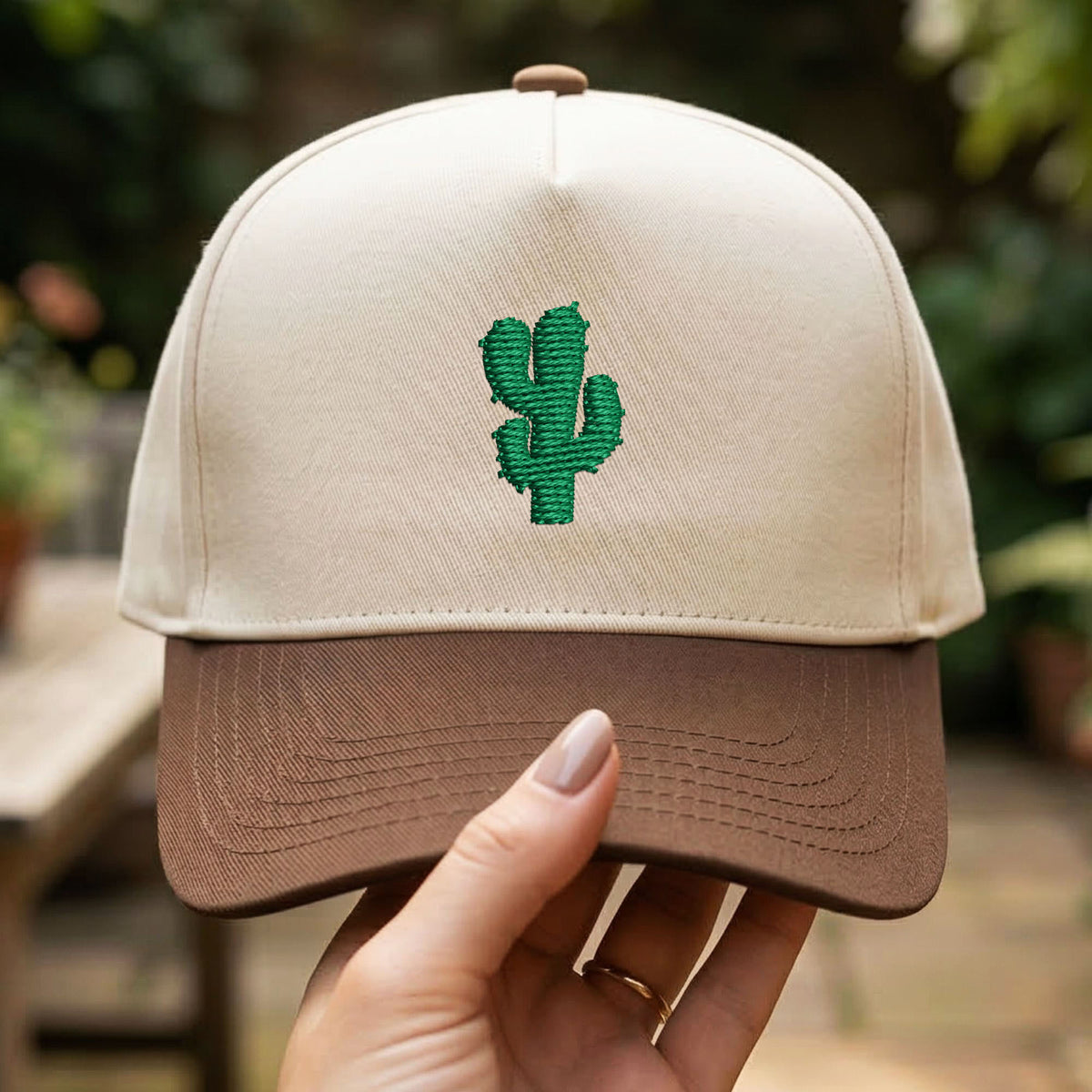 Custom Embroidered Cactus Snapback Hat