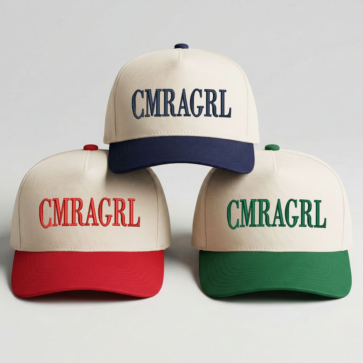 Custom Embroidered Camera Girl Snapback Hat