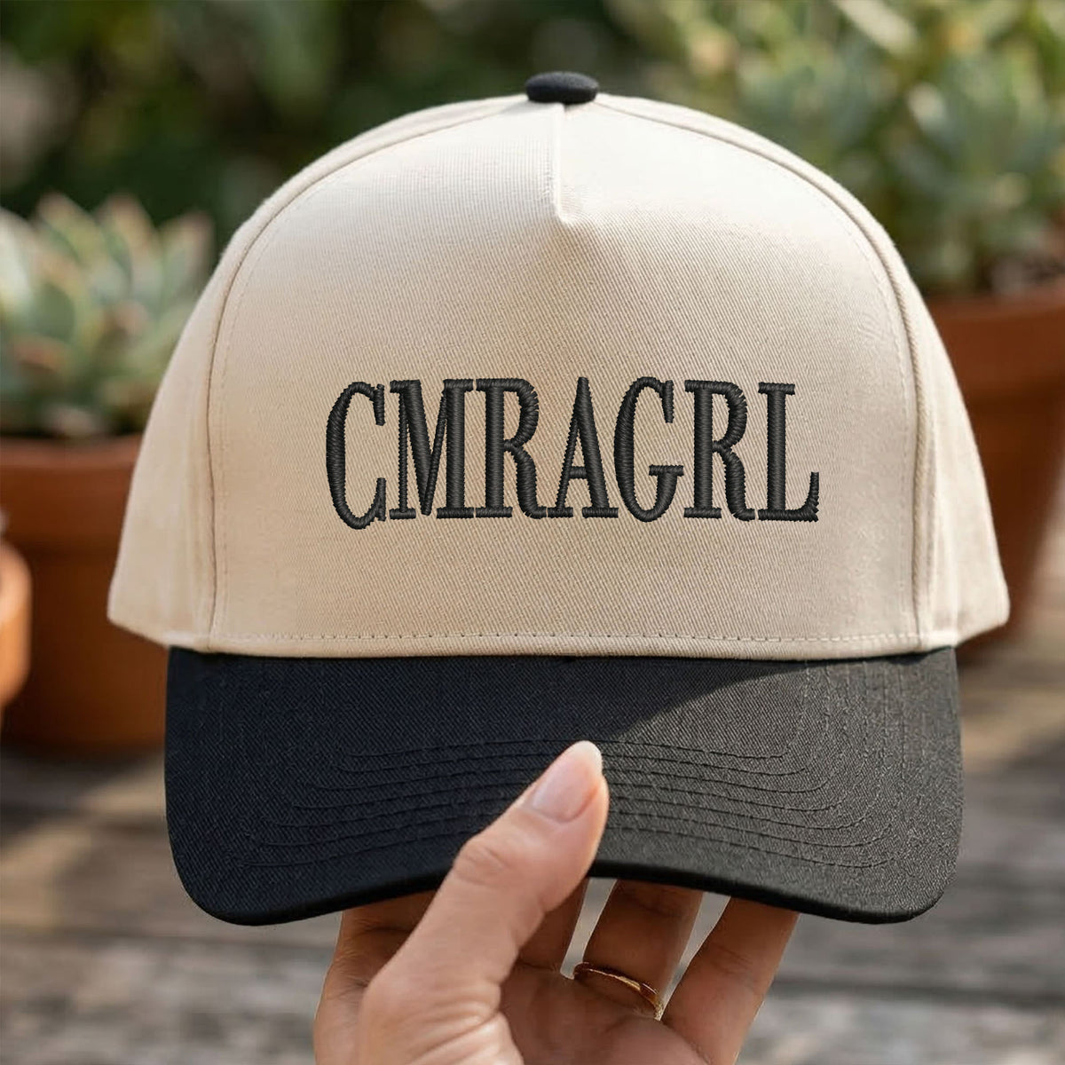 Custom Embroidered Camera Girl Snapback Hat