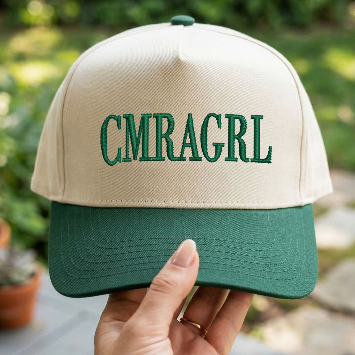 Custom Embroidered Camera Girl Snapback Hat