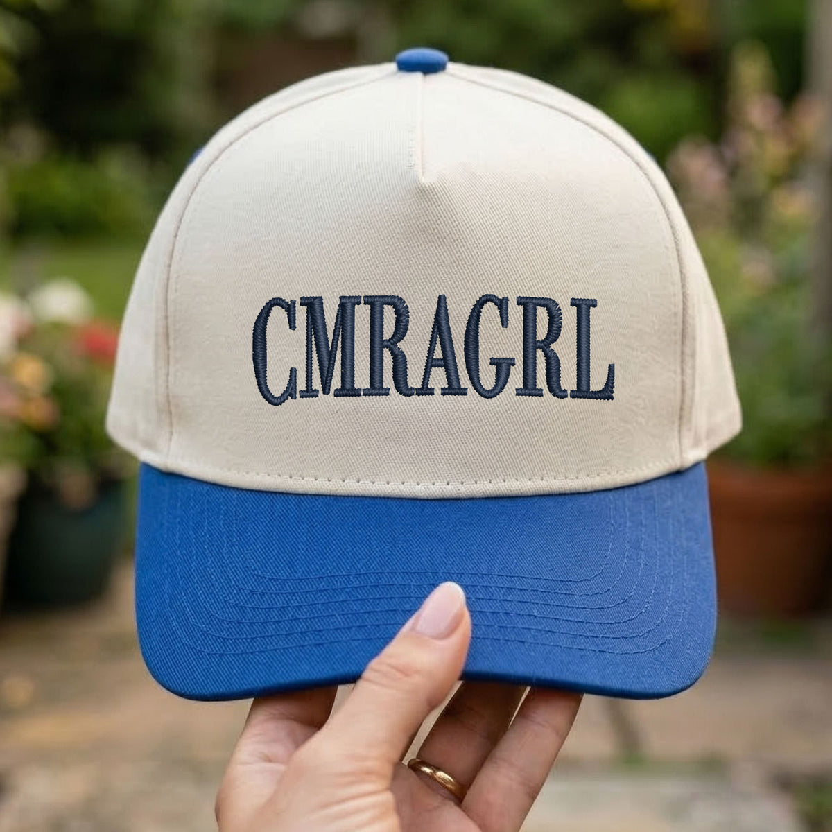 Custom Embroidered Camera Girl Snapback Hat