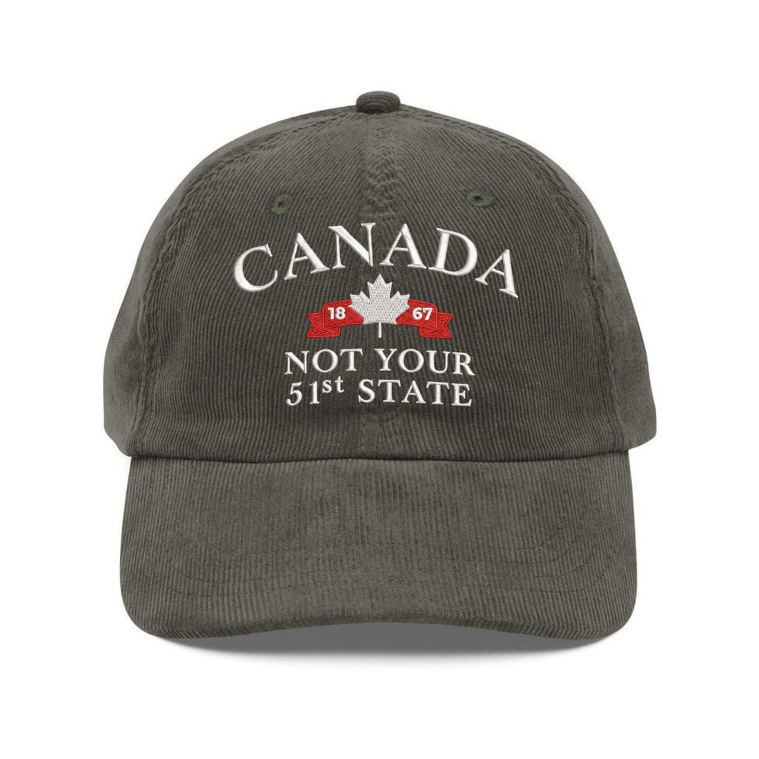 Custom Embroidered Canada Hat - Adjustable Classic Cap