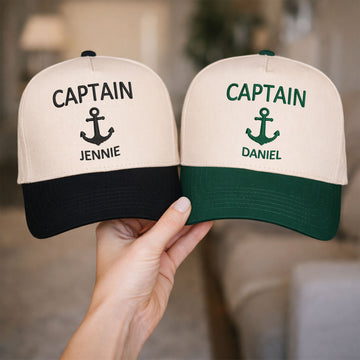Custom Embroidered Captain Snapback Hat