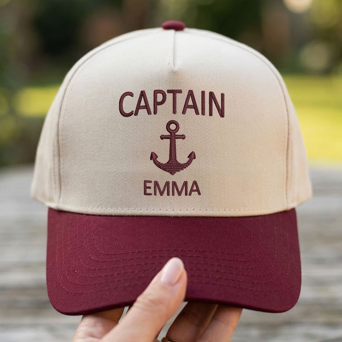 Custom Embroidered Captain Snapback Hat