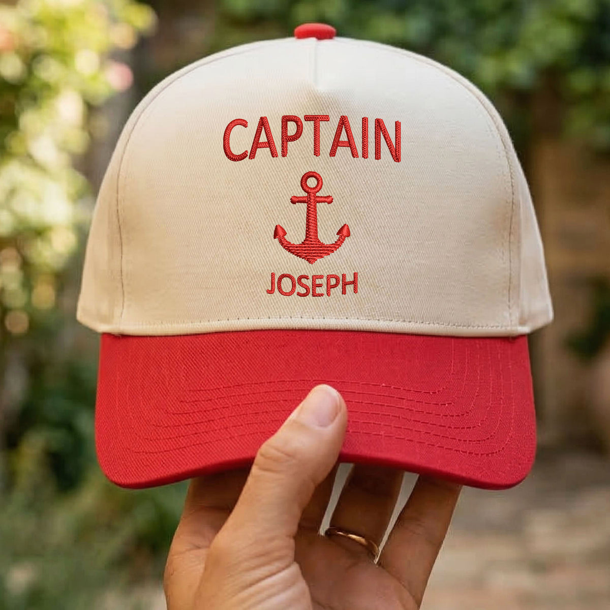 Custom Embroidered Captain Snapback Hat
