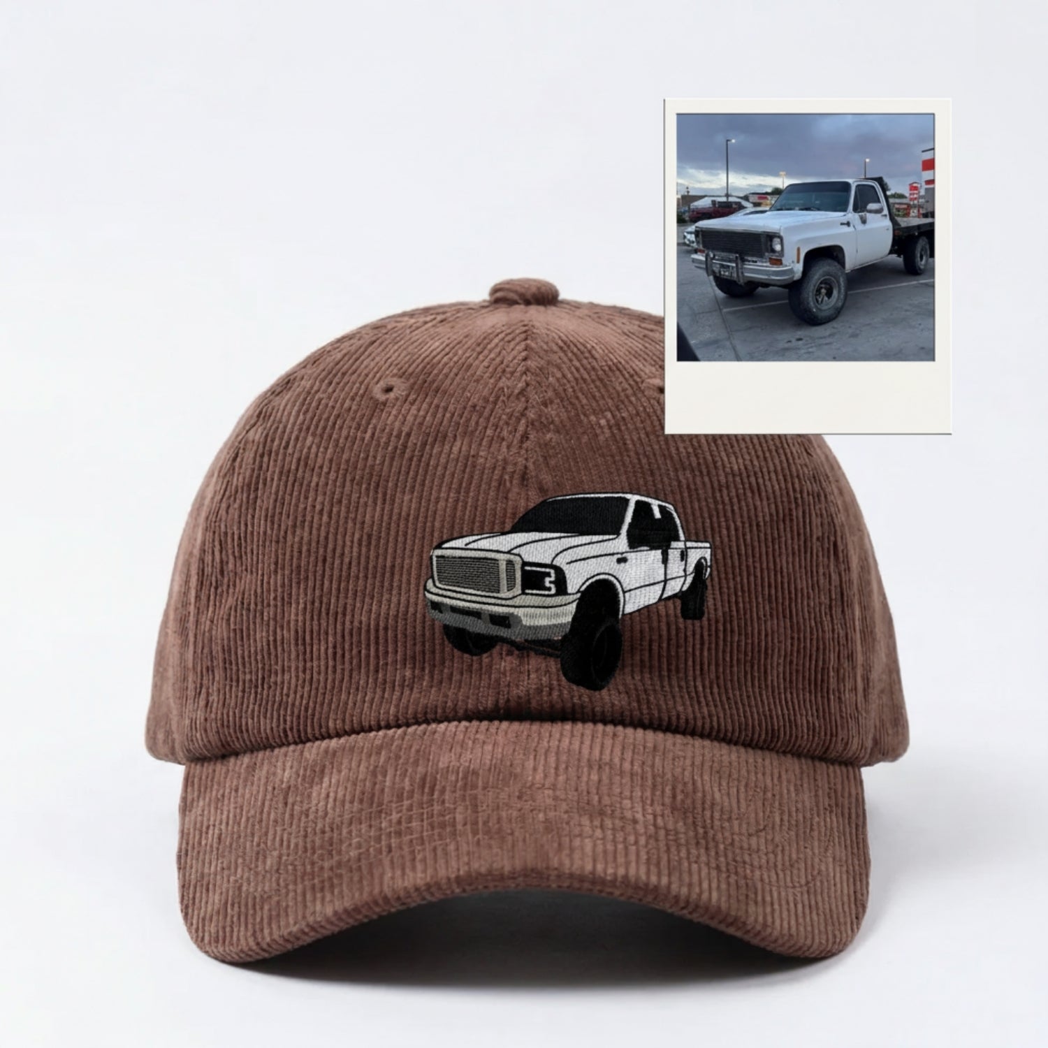Custom Embroidered Car Hat - Personalized Car Portrait Cap for Him