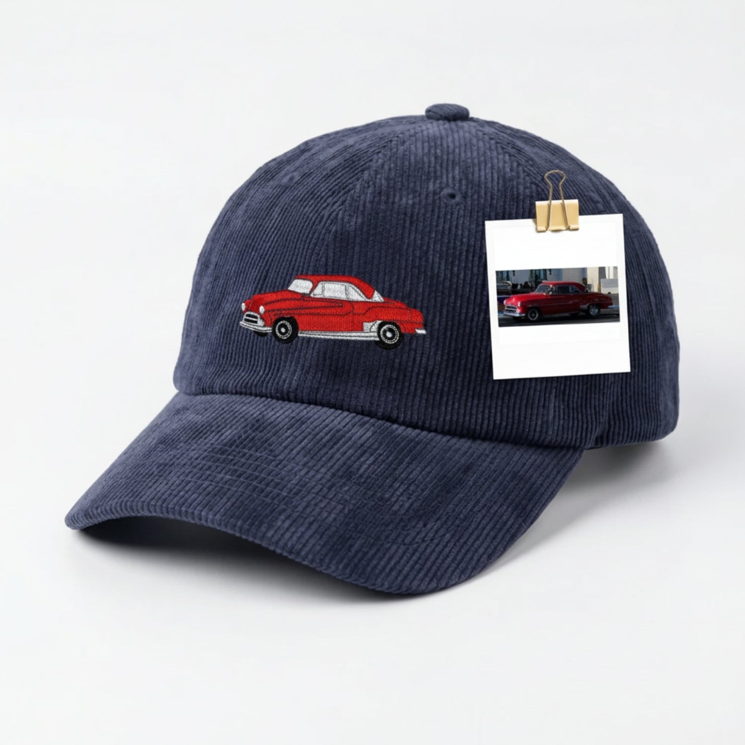 Custom Embroidered Car Hat - Personalized Car Portrait Dad Cap for Men