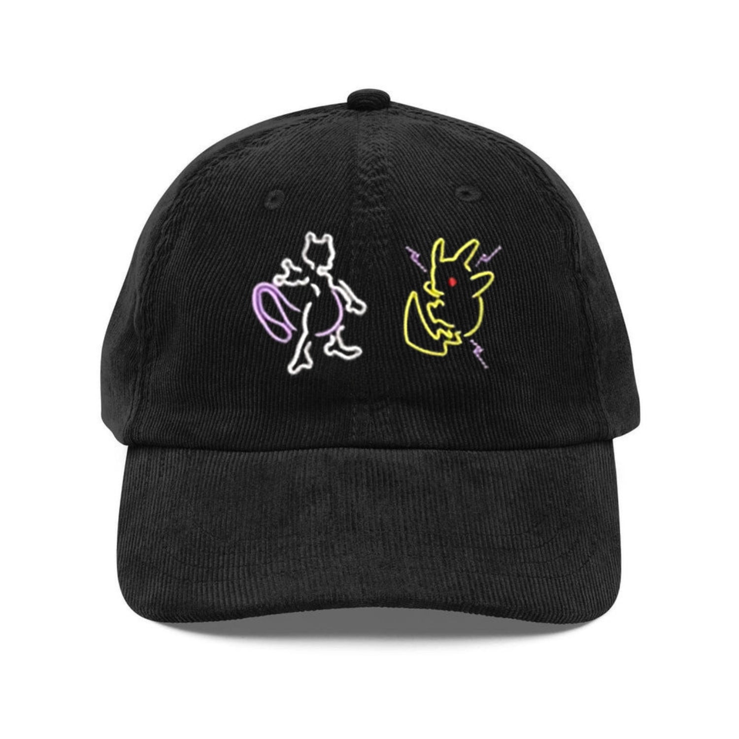 Custom Embroidered Cartoon Monster Hat – Personalized Corduroy Dad Cap