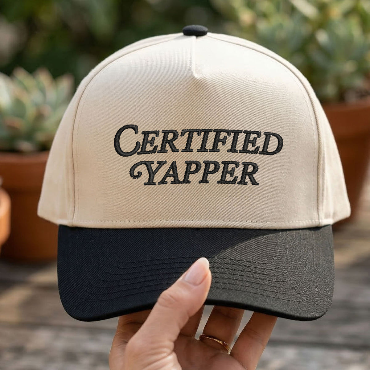Custom Embroidered Certified Yapper Snapback Hat