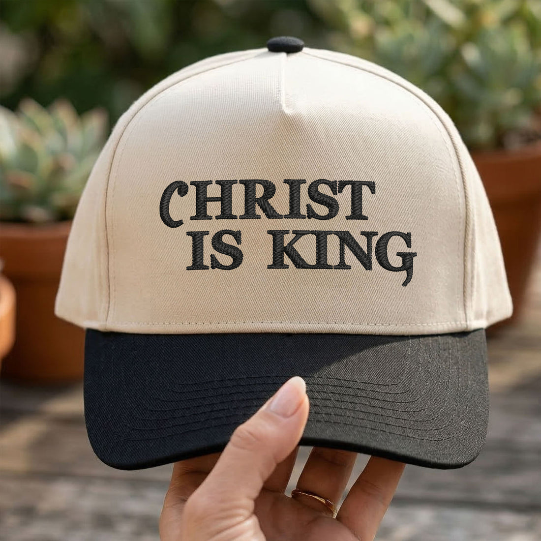 Custom Embroidered Christ is King Snapback Hat