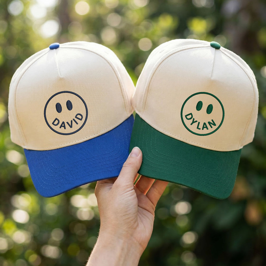 Custom Embroidered Happy Face Snapback Hat