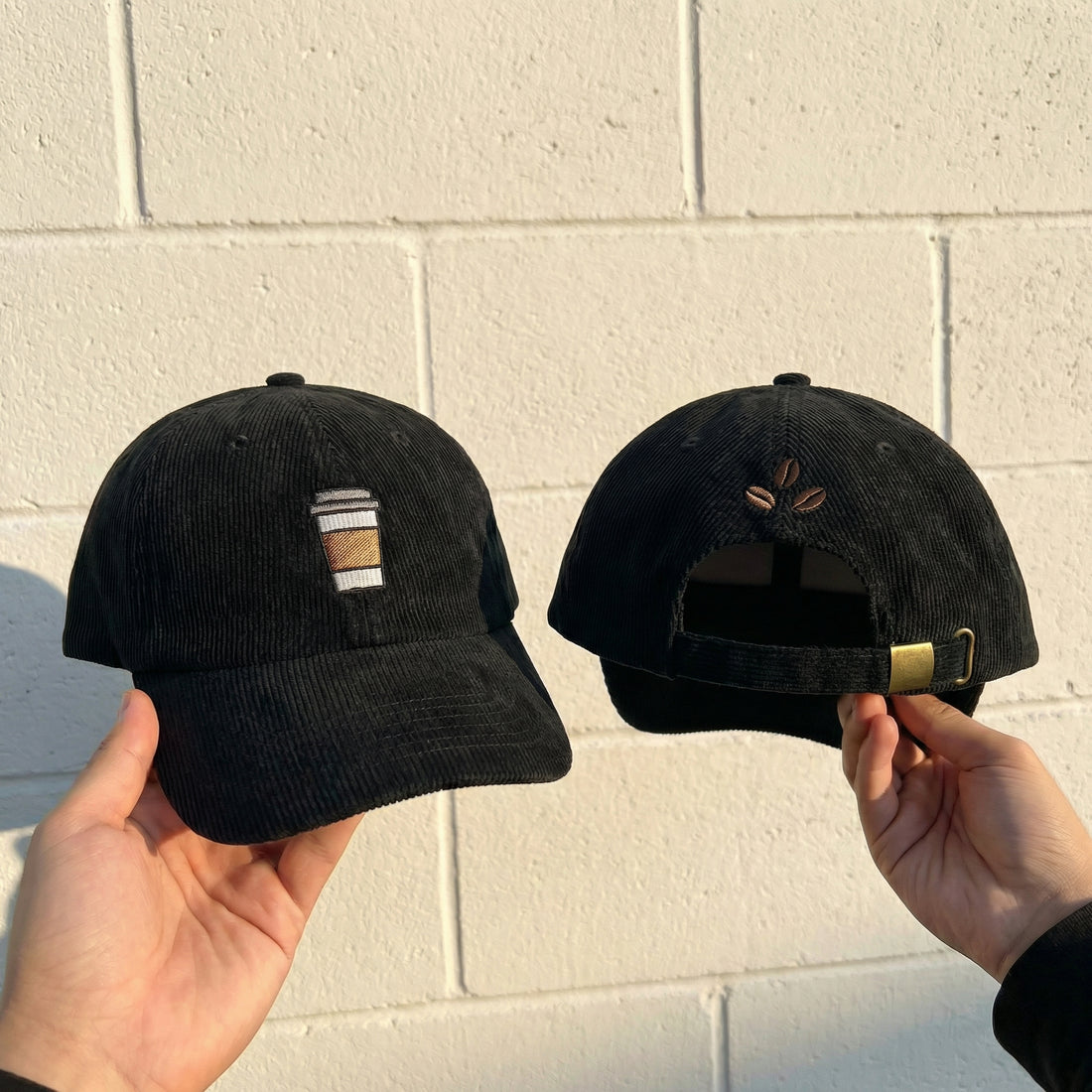 Custom Embroidered Coffee Cup Hat - Caffeine Lover Cap