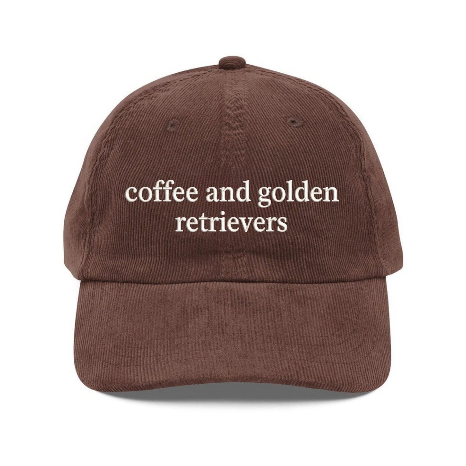 Custom Embroidered Coffee and Golden Retrievers Hat
