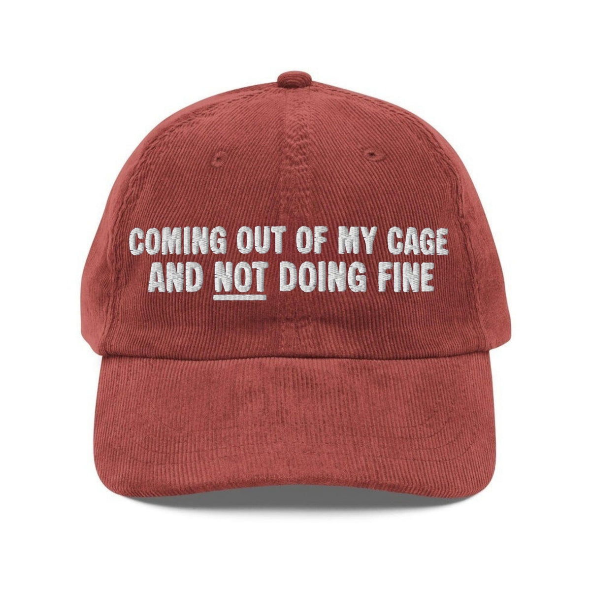 Custom Embroidered Coming out of My Cage Hat