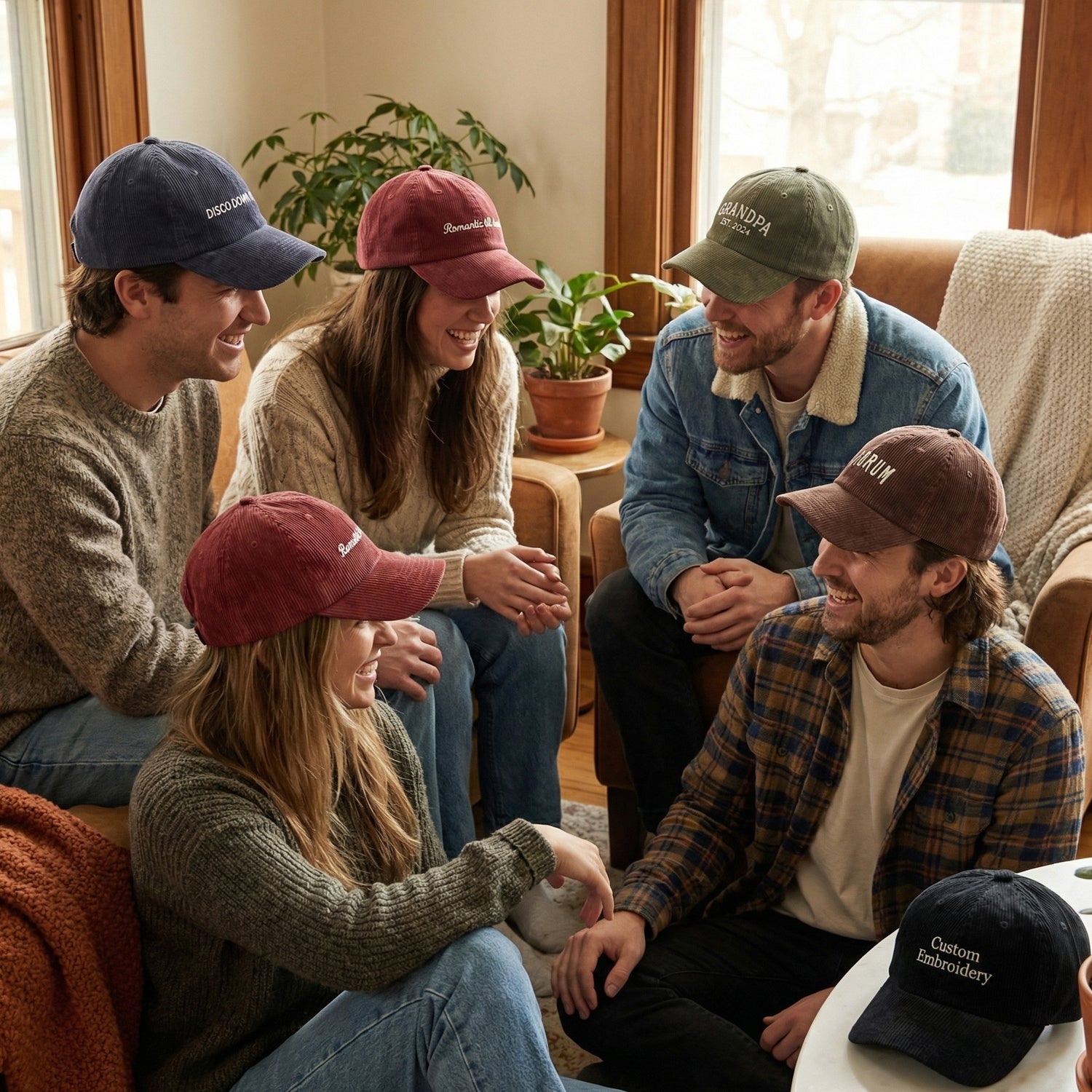 Custom Text Embroidered Hat - Personalized Saying Vintage Dad Cap