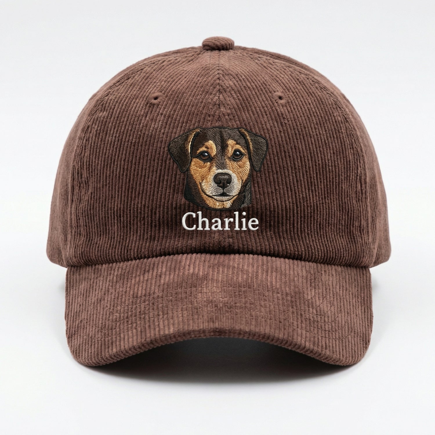 Custom Dog Portrait Hat - Personalized Embroidered Dog Cap