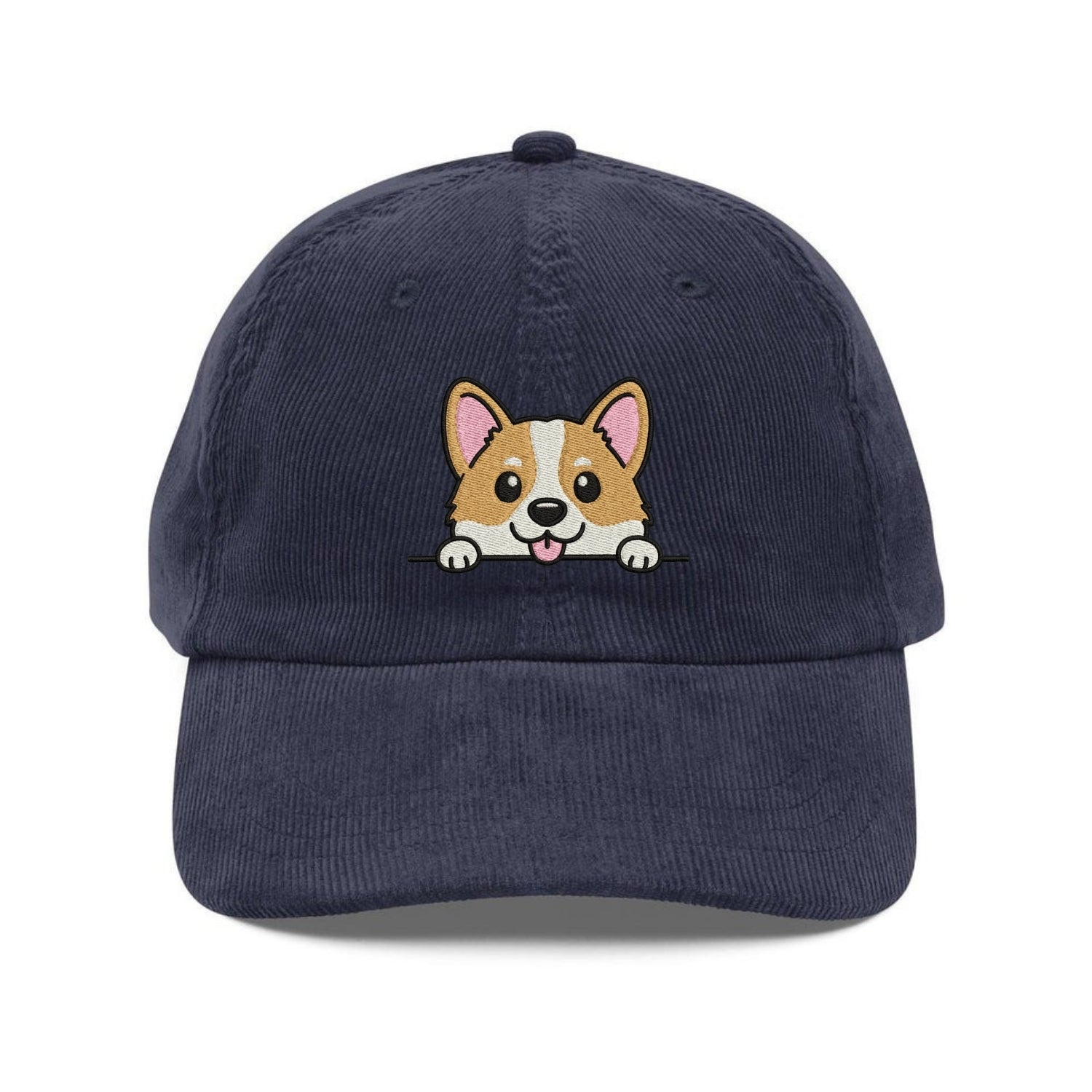 Custom Embroidered Corgi Dog Face Hat