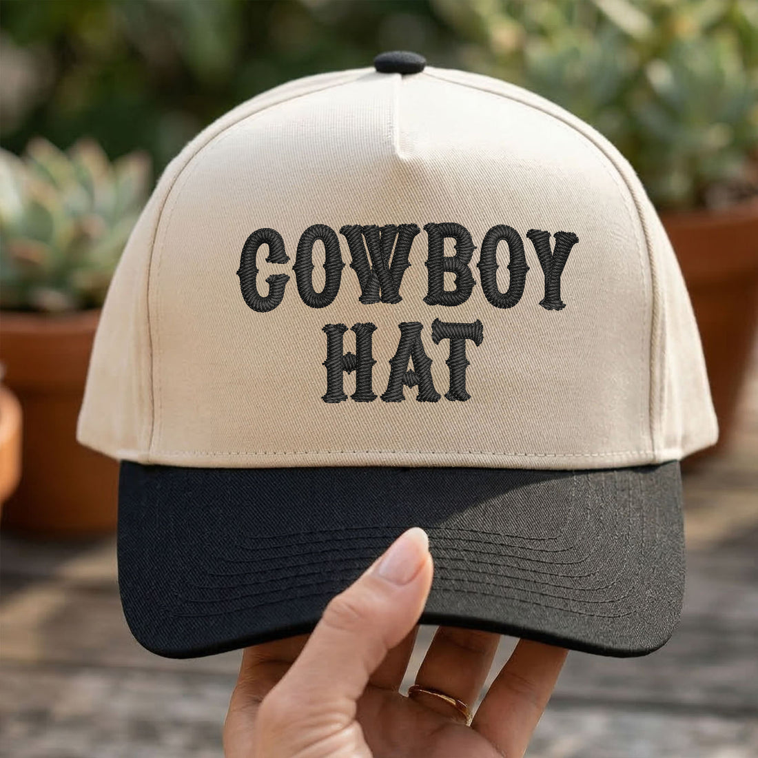 Custom Embroidered Cowboy Hat Snapback Hat