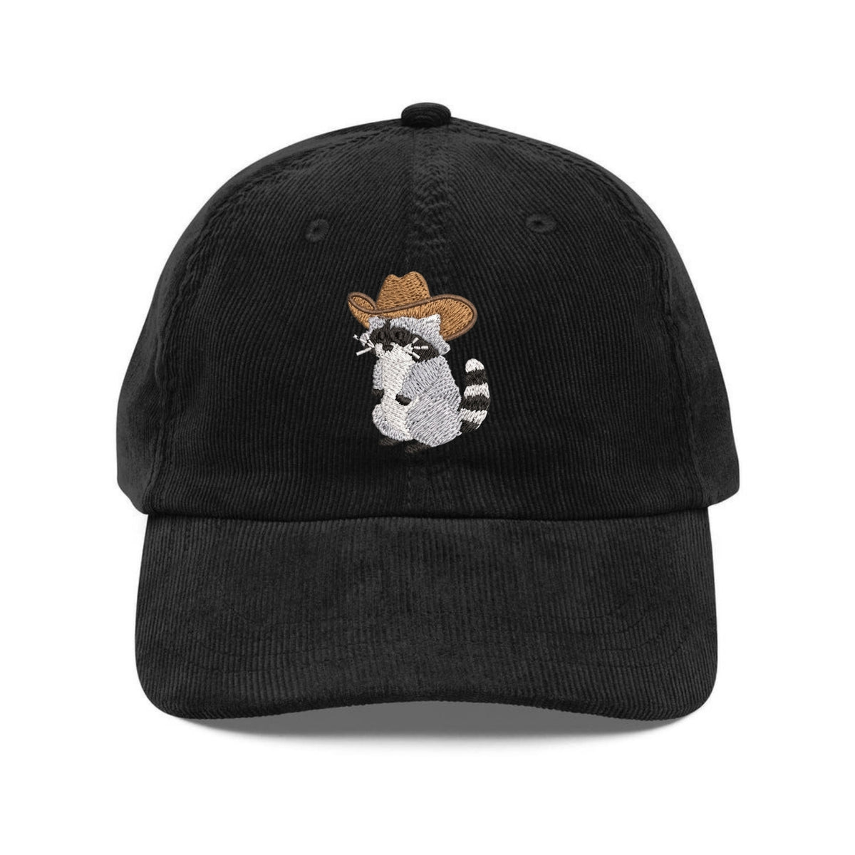 Custom Embroidered Cowboy Raccoon Hat