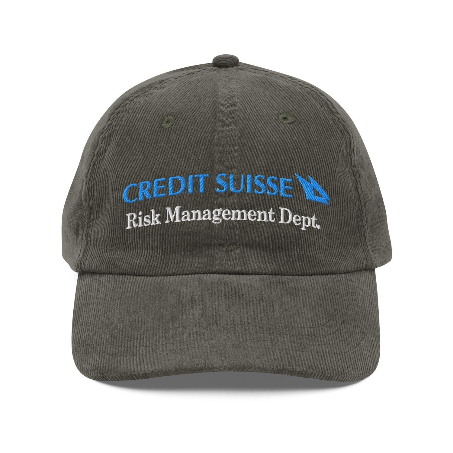 Custom Embroidered Credit Suisse Risk Management Hat