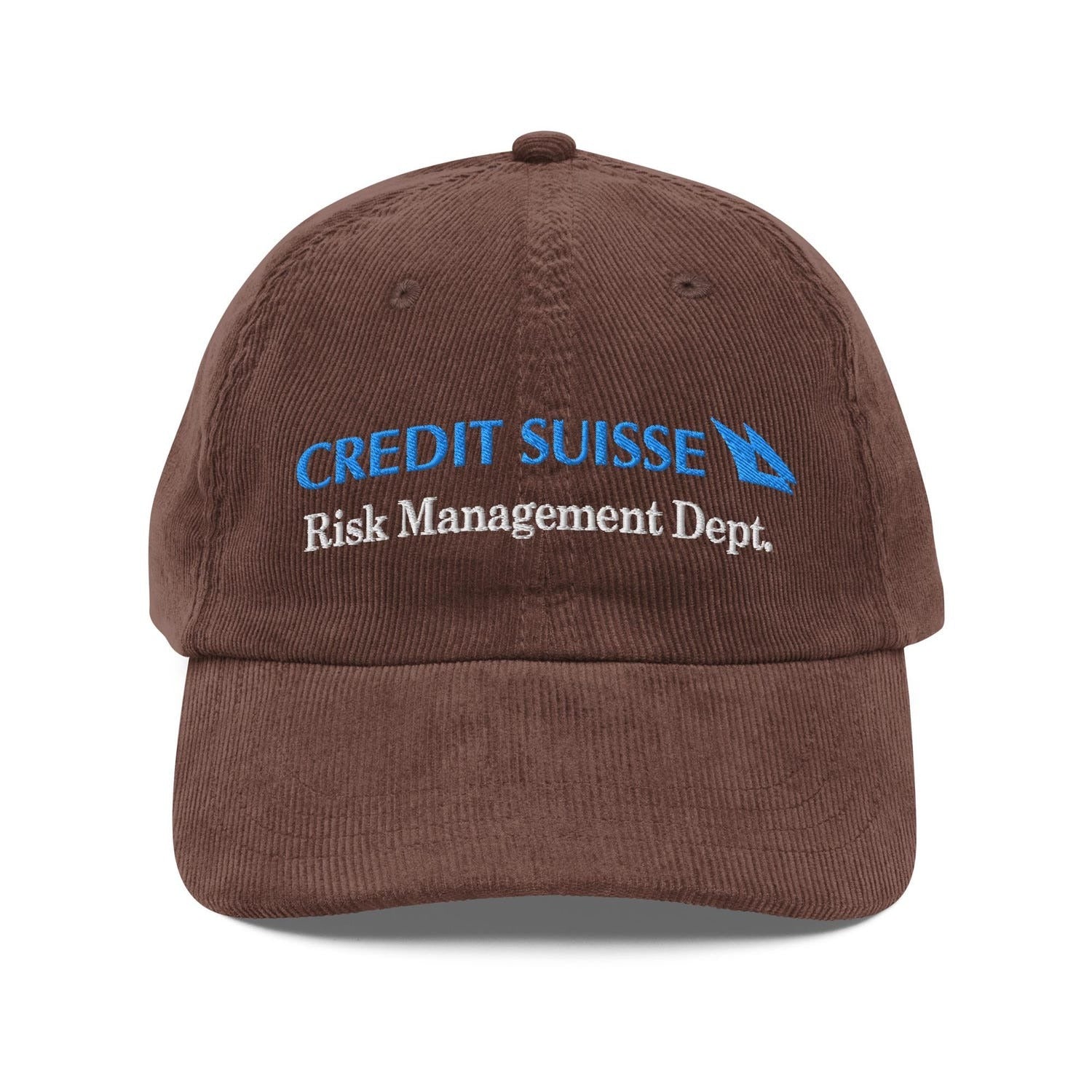 Custom Embroidered Credit Suisse Risk Management Hat