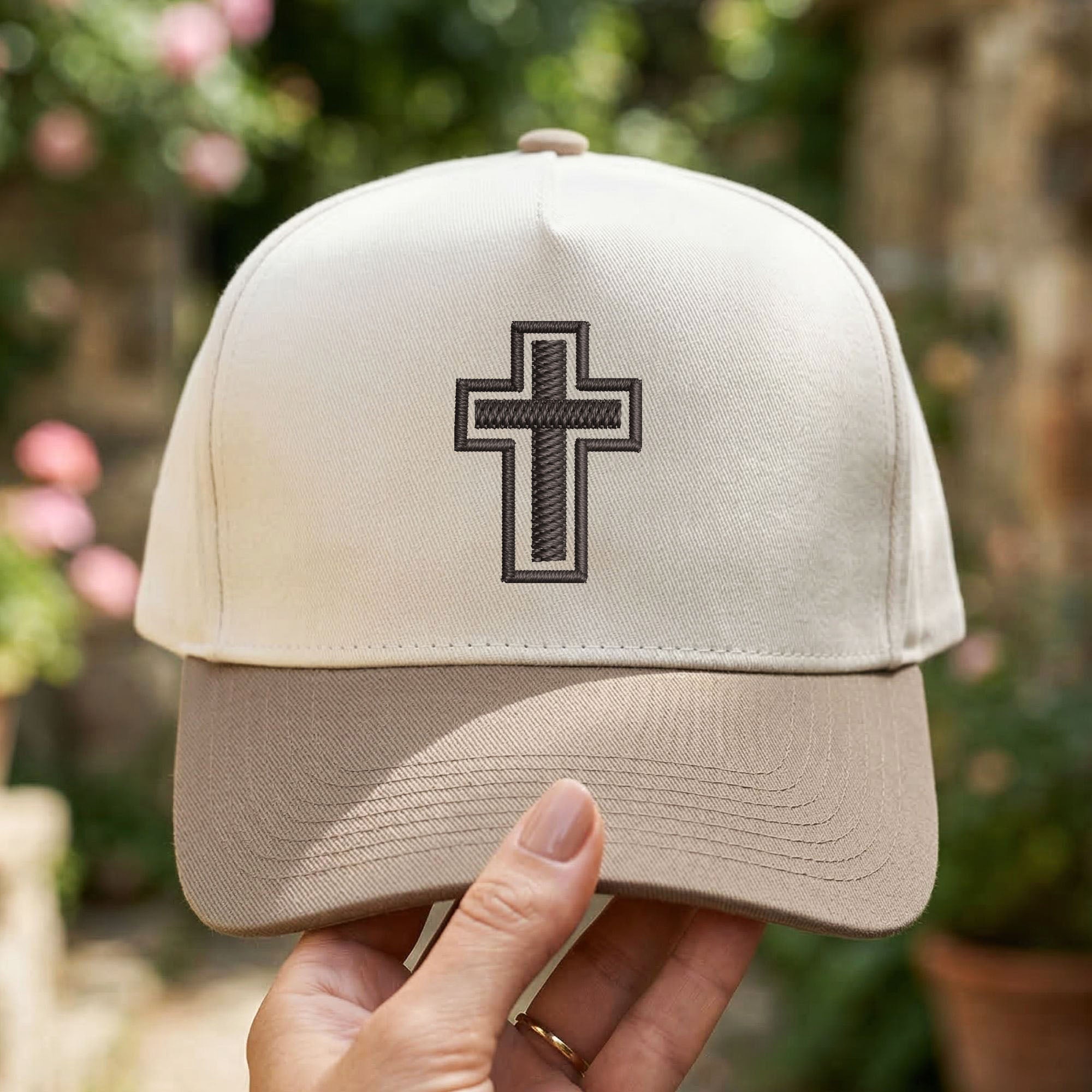 Custom Embroidered Cross Snapback Hat