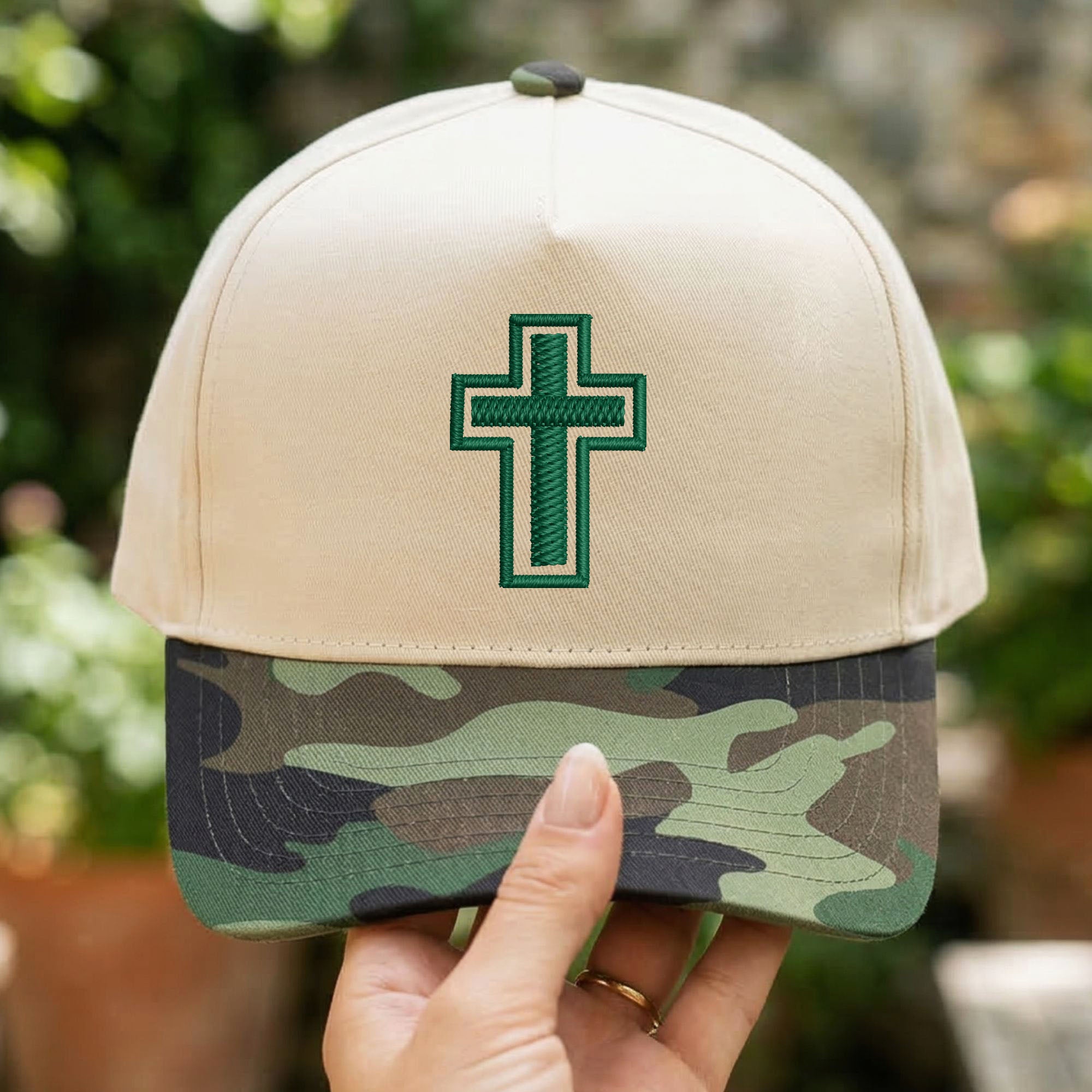 Custom Embroidered Cross Snapback Hat