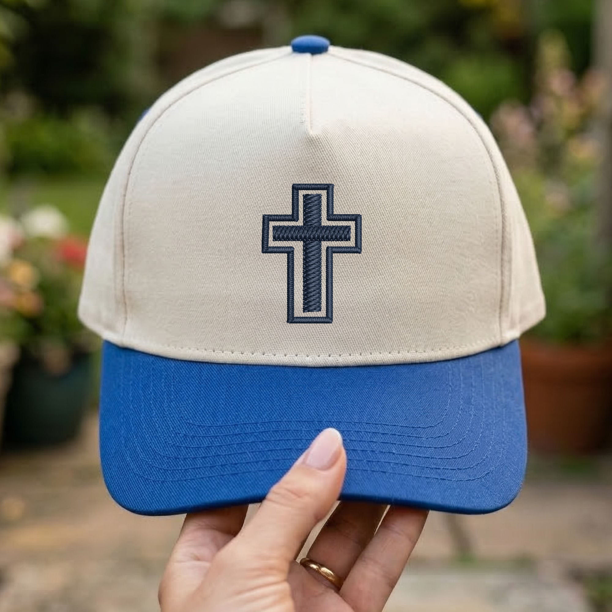 Custom Embroidered Cross Snapback Hat