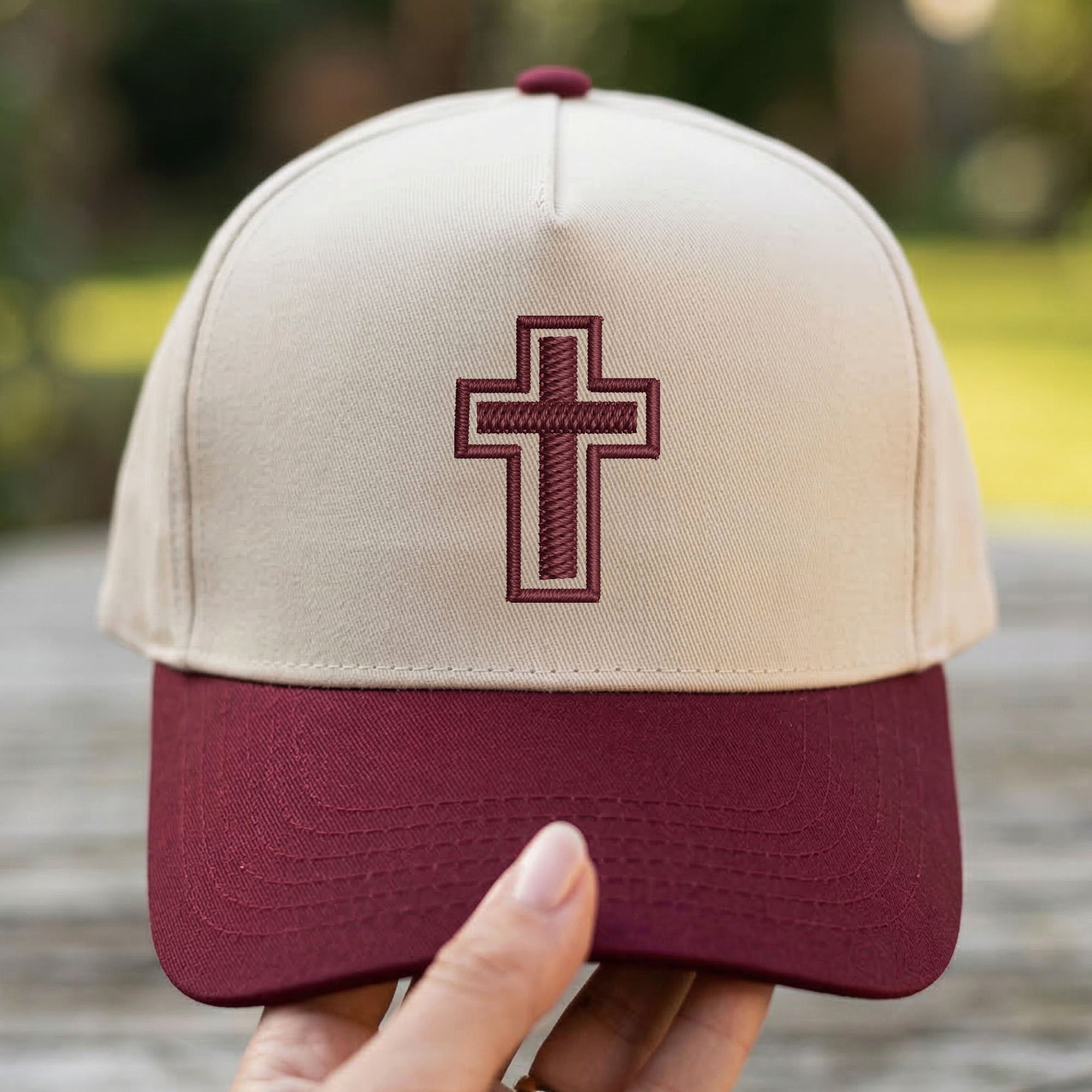 Custom Embroidered Cross Snapback Hat
