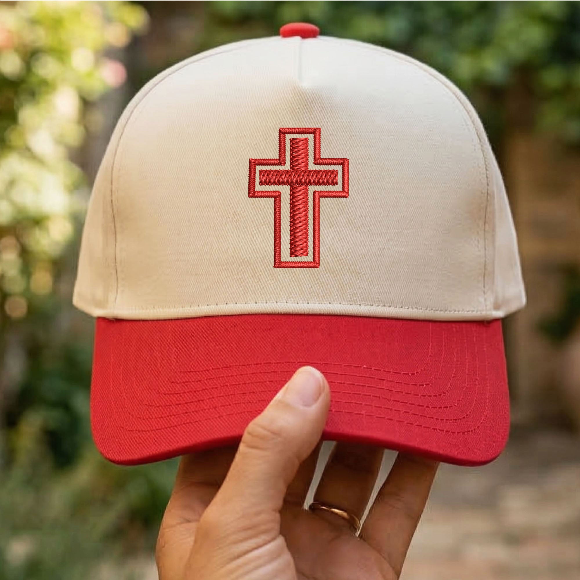 Custom Embroidered Cross Snapback Hat