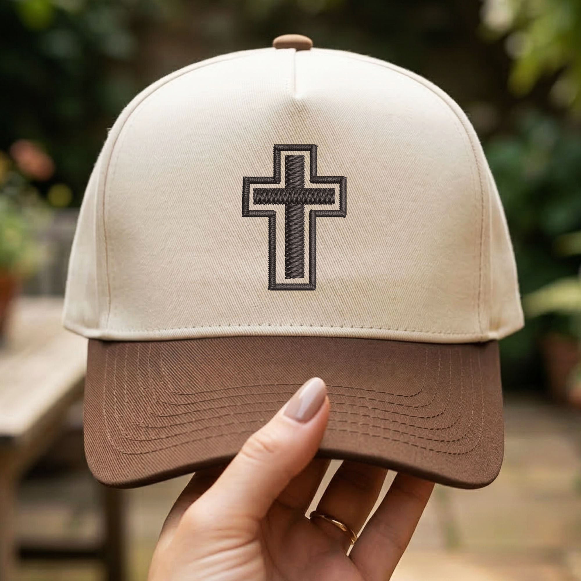 Custom Embroidered Cross Snapback Hat