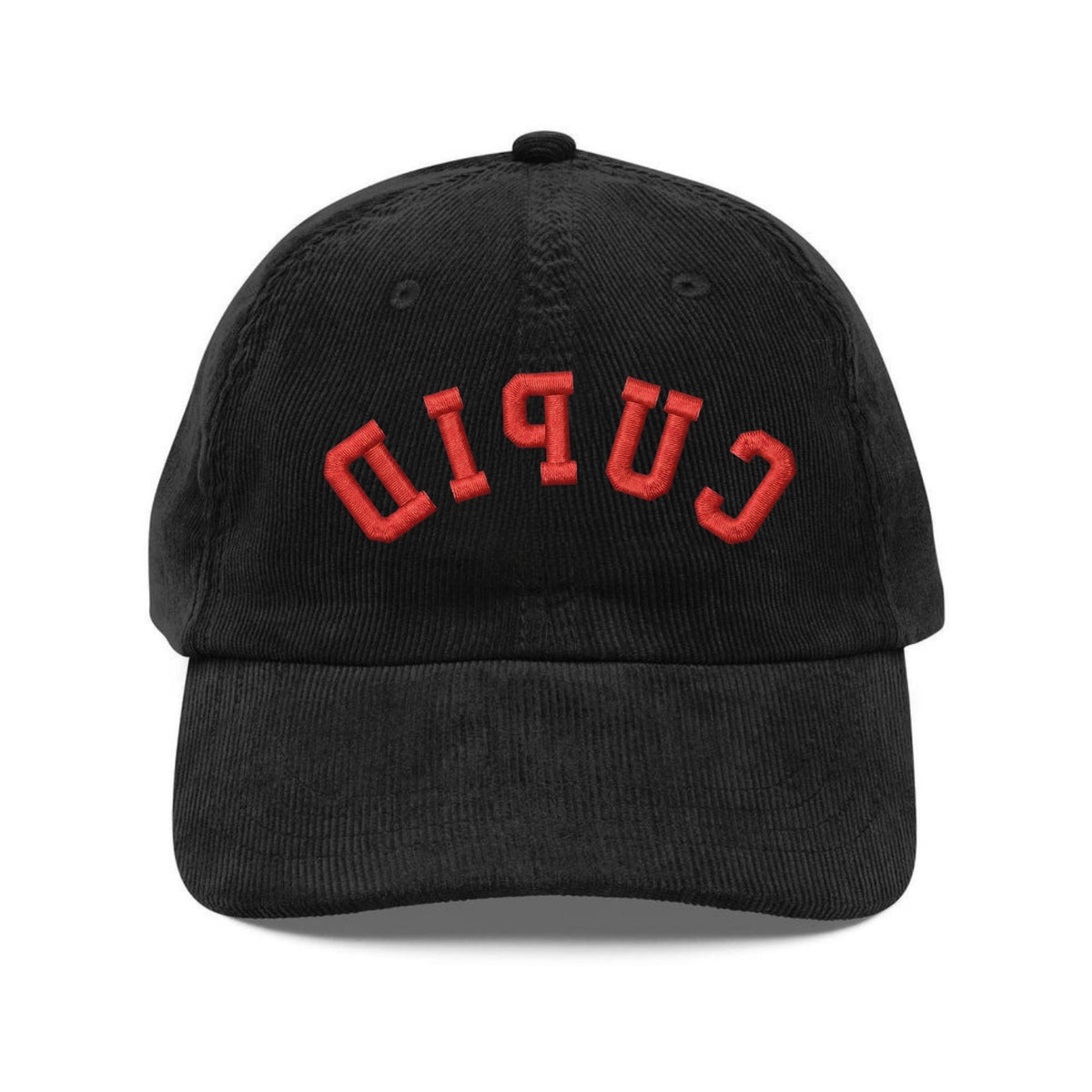 Custom Embroidered Cupid Upside Down Hat - Valentine’s Day Red Dad Cap