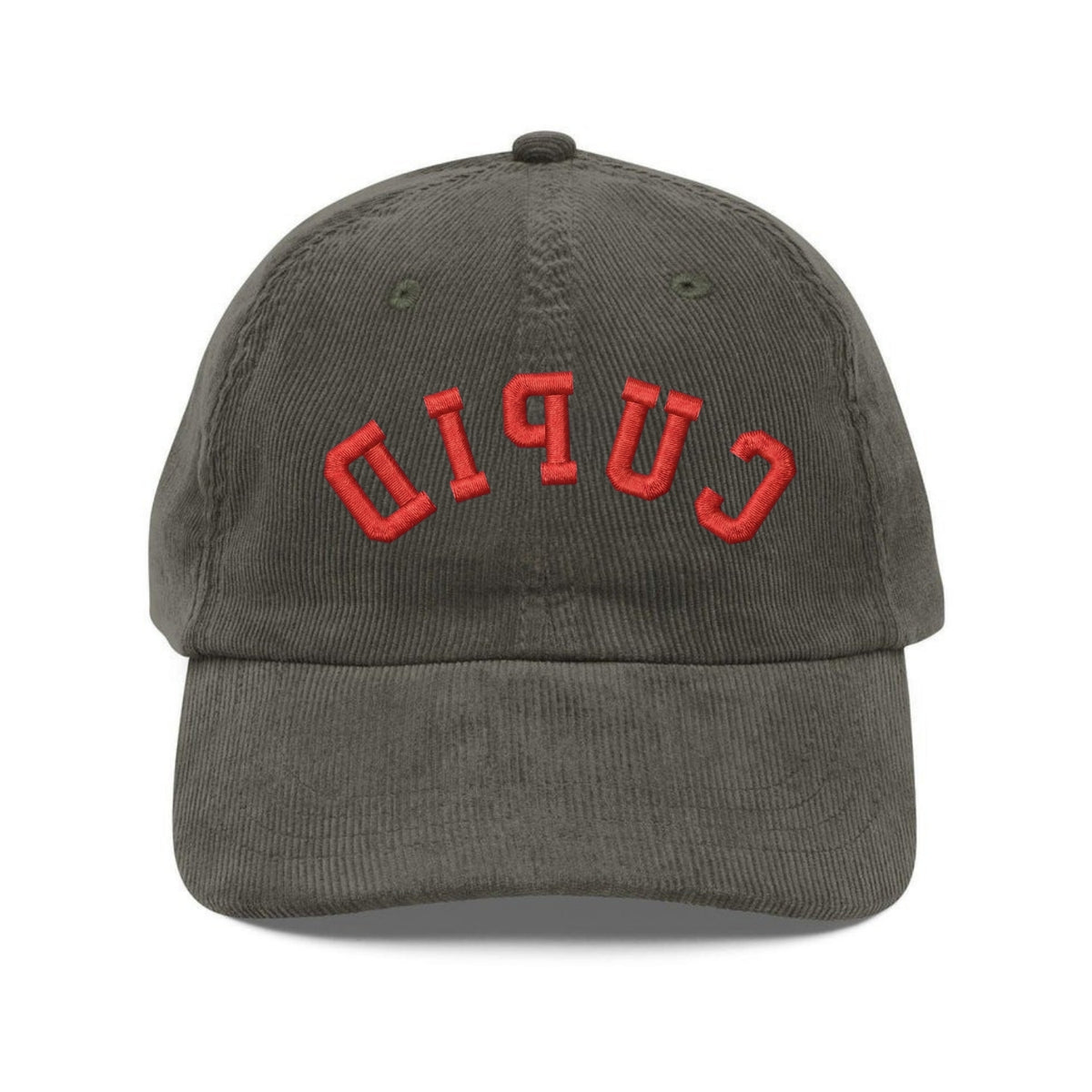 Custom Embroidered Cupid Upside Down Hat - Valentine’s Day Red Dad Cap